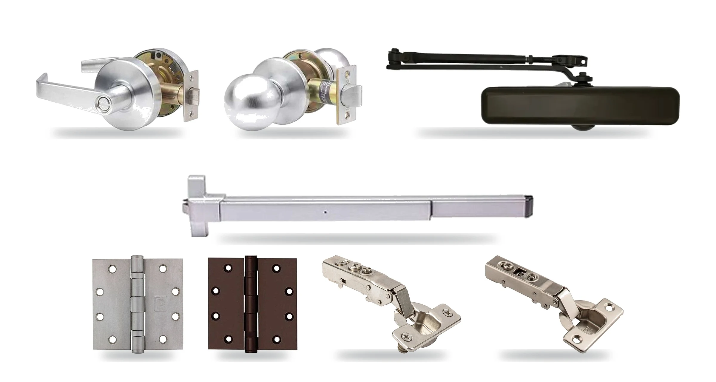 Assorted commercial and residential door hardware sold by Lamco Industries Ltd