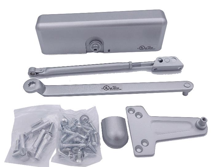 Door Closer Adj. Power 2-5 W/Cover Black (265lbs)