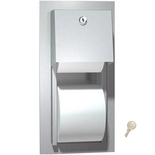 Toilet Paper Dispenser Dual Reccess SS