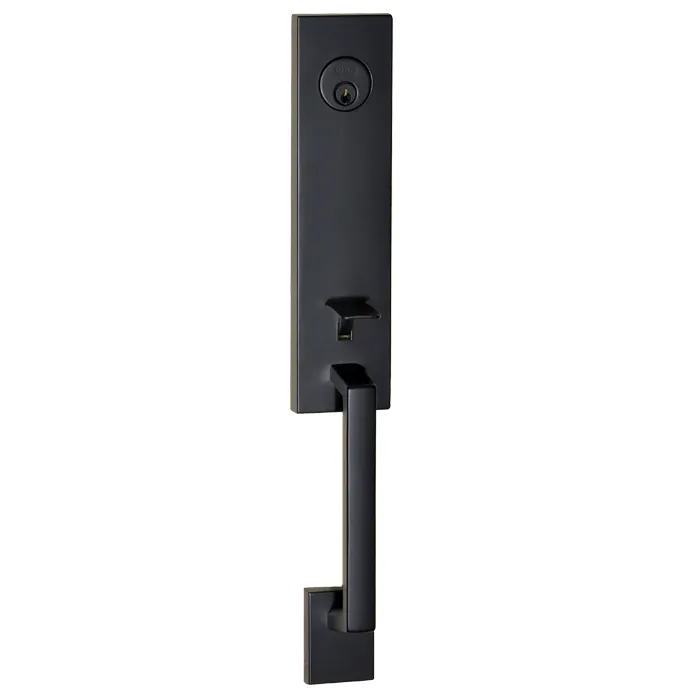 Entry Handleset W/Single Cylinder Deadbolt Lock BLK