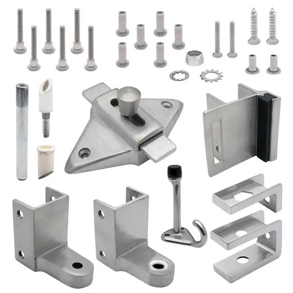 Inswing Toilet Partition Door Kit 7/8" SS