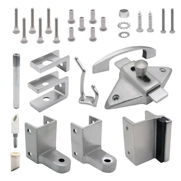 Outswing Toilet Partition Door Kit 7/8" SS