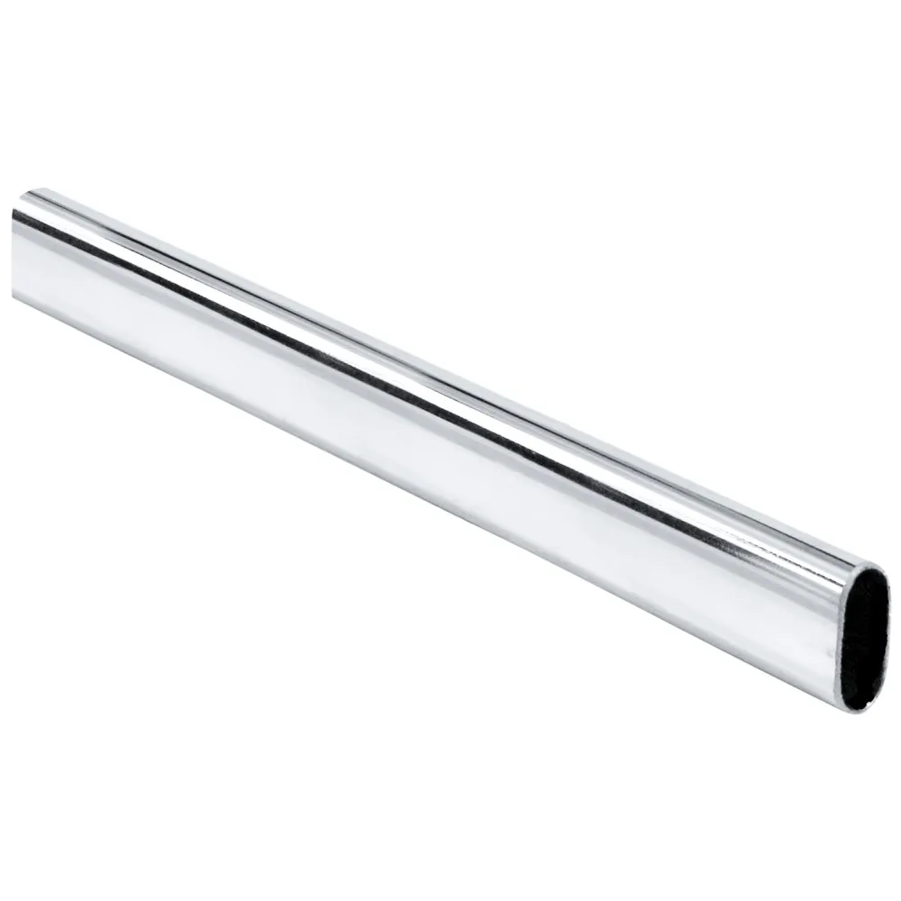 [15302CH] Closet Rod Oval 8ft Chrome