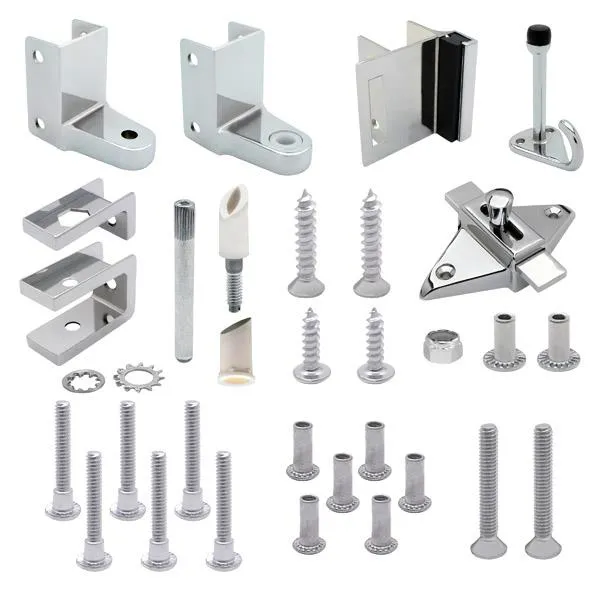 Inswing Toilet Partition Door Kit 7/8" Chrome