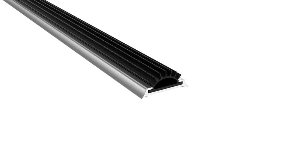 Threshold Floor Mount Vinyl Top 1 3/8" W X 36" Silver