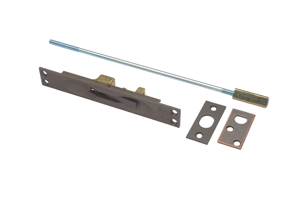 Lever Ext Flush Bolts 6 3/4" x 1" X 12" ORB