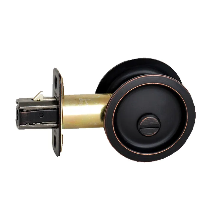Privacy Pocket Round Door Lock Bronze