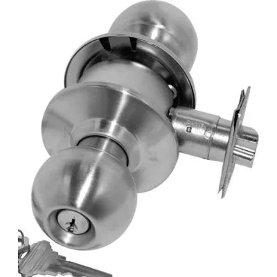 Entry Knob Lock Adj/Backset SS