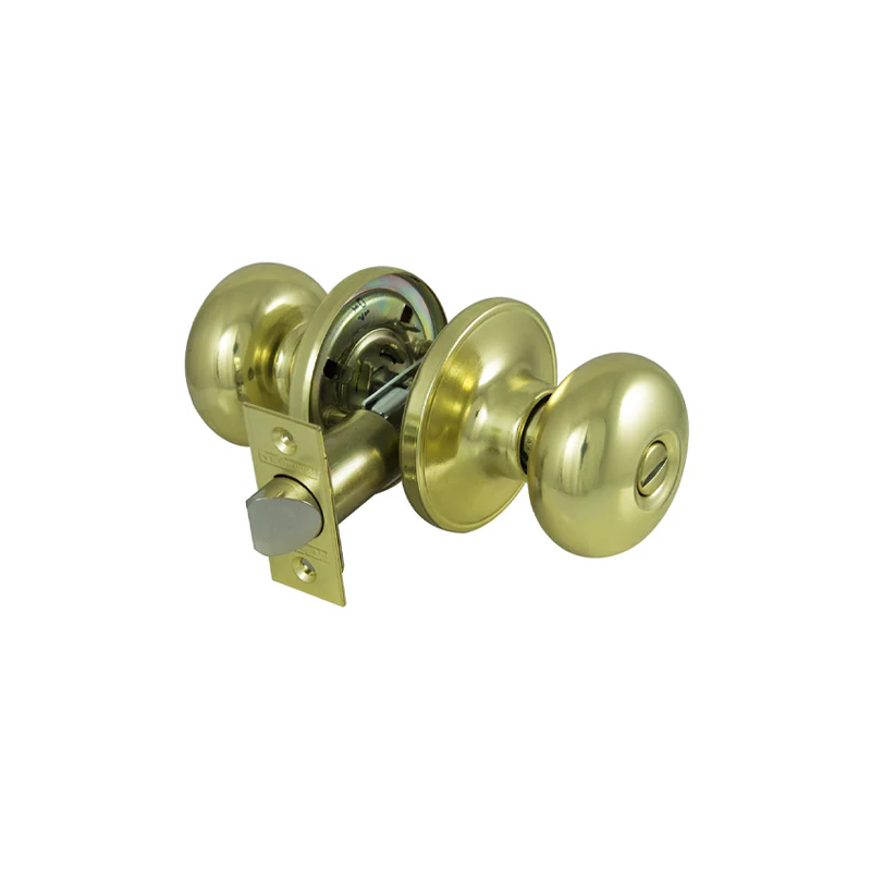Privacy Knob Lock Adj/Backset P/Brass