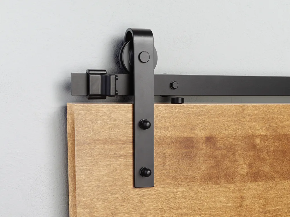 Barn Door Track with Hardware 6ft Black