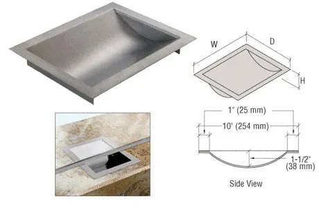 Cash Drop In Tray 8" SS