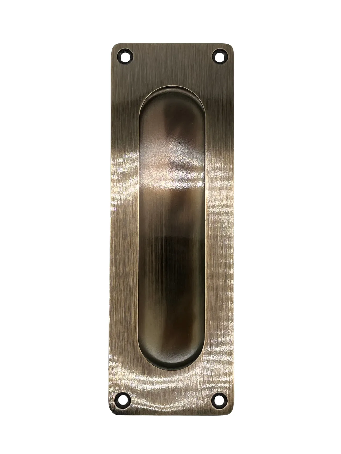 Flush Pull Handle 7" x 2.5" SS Ant/Brass