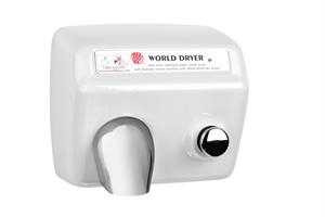 Hand Dryer Push Button Revolving White