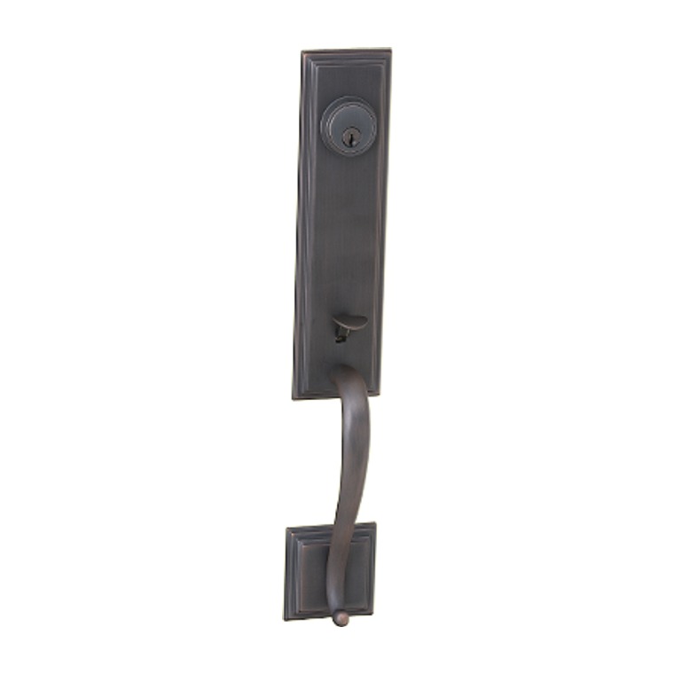 Entry Handleset W/Single Cylinder Deadbolt Lock ORB
