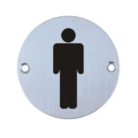 [SP008] Sign Plate Round Male SS